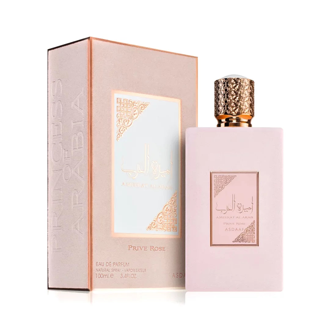 Apa de Parfum Ameerat Al Arab Prive Rose, Asdaaf, Femei - 100ml - Secret Scent