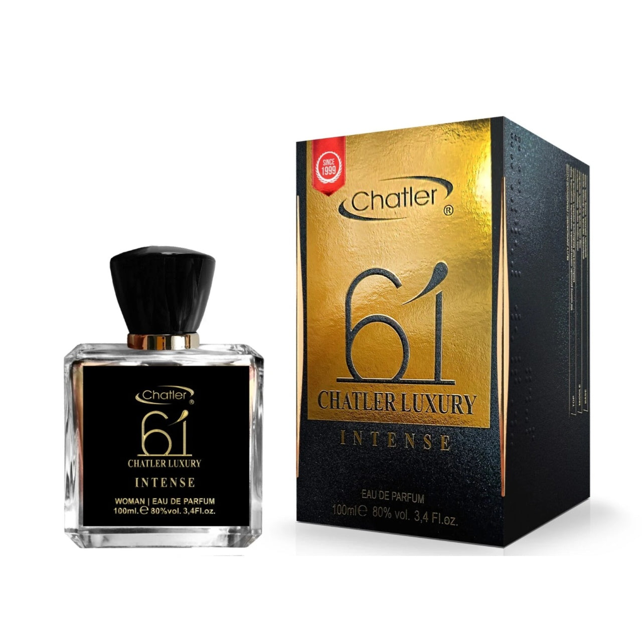 Apa de parfum Chatler – 61 Intense Luxury Femme 100 ml – Inspirat din G.A. Si Intense - Secret Scent