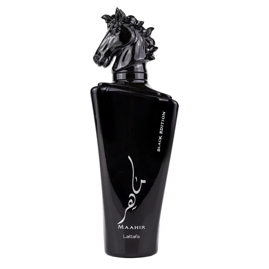 Apa de Parfum Maahir Black Edition, Lattafa, Barbati - 100ml - Secret Scent