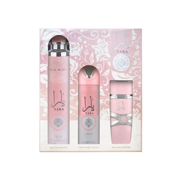 Lattafa Yara Set Apă de parfum 100ml + Deodorant 200ml + Odorizant de camera 300ml